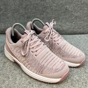 Orthofeet  Womens Walking Shoes Pink Knit Lace Up Low Top Sneakers Comfort 7B